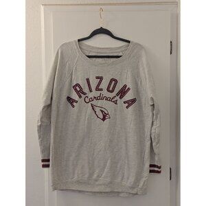 Arizona Cardinals Womens Gray Sweatshirt By Touch Size L With Burgundy Accents &
